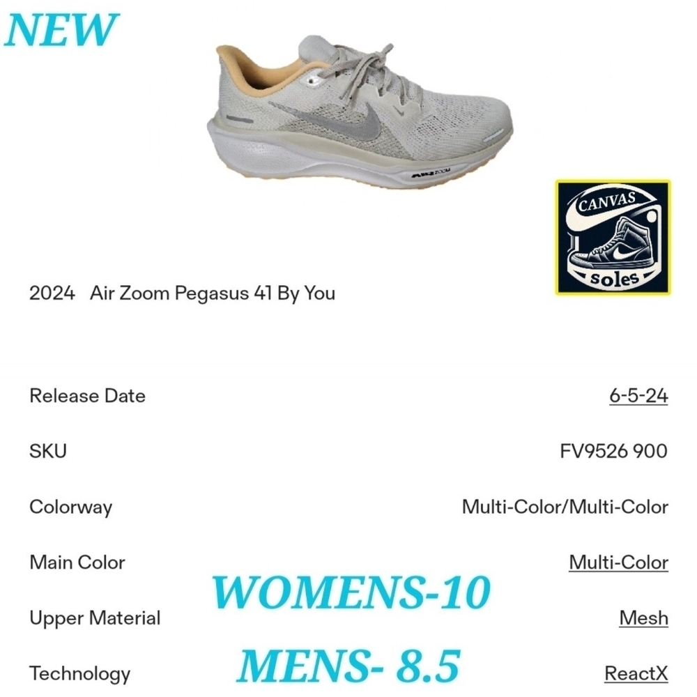 [W-10]  Nike Air Zoom Pegasus 41 [M-8.5]  ☆ NIKE BY YOU ☆